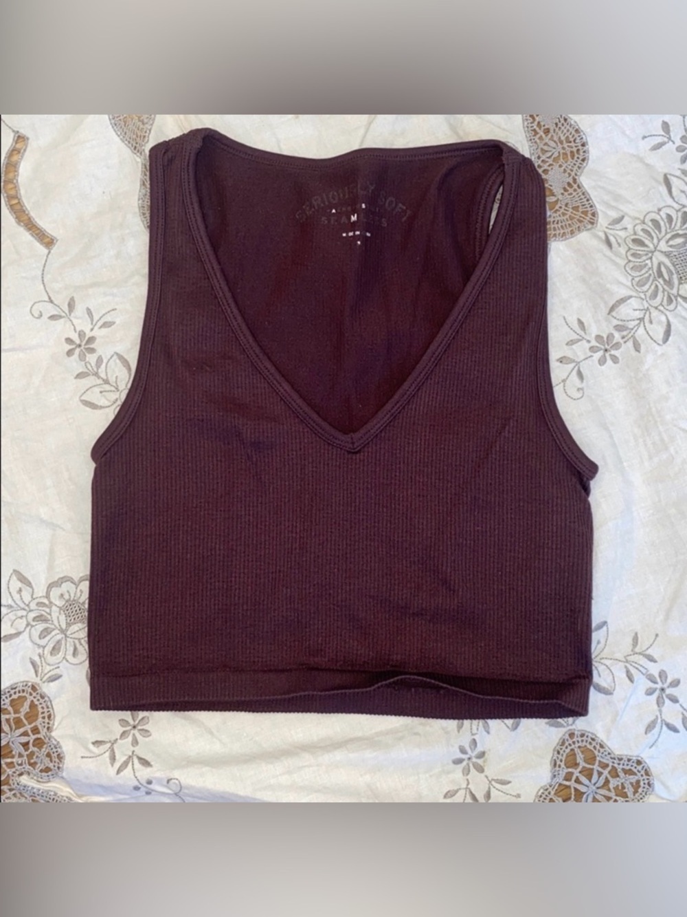 Aeropostale Seriously Soft ribbed crop top size M